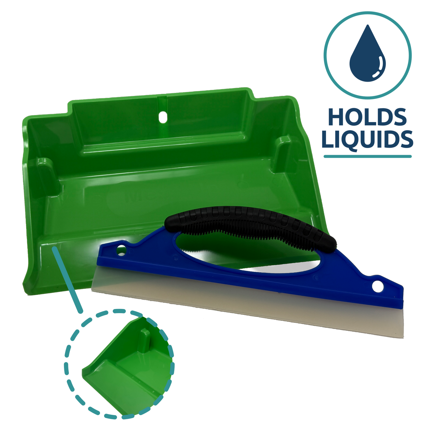 Mess Ranger | Patented Wet/Dry Cleanup Tool with Ramp & Reservoir | Captures 12oz of Liquid Spills & Pet Messes