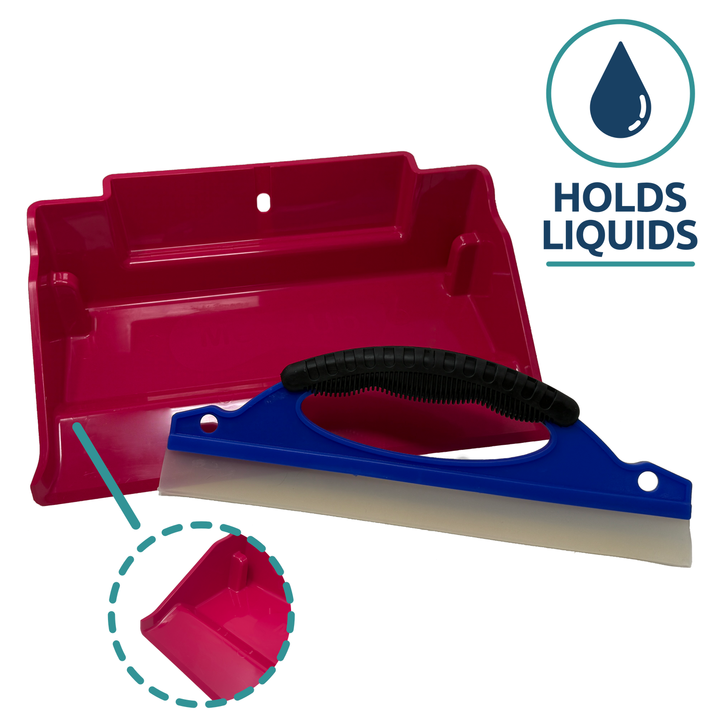 Mess Ranger | Patented Wet/Dry Cleanup Tool with Ramp & Reservoir | Captures 12oz of Liquid Spills & Pet Messes