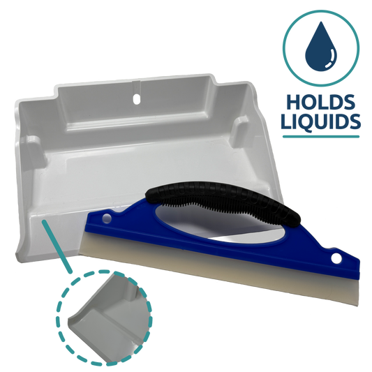 Mess Ranger | Patented Wet/Dry Cleanup Tool with Ramp & Reservoir | Captures 12oz of Liquid Spills & Pet Messes